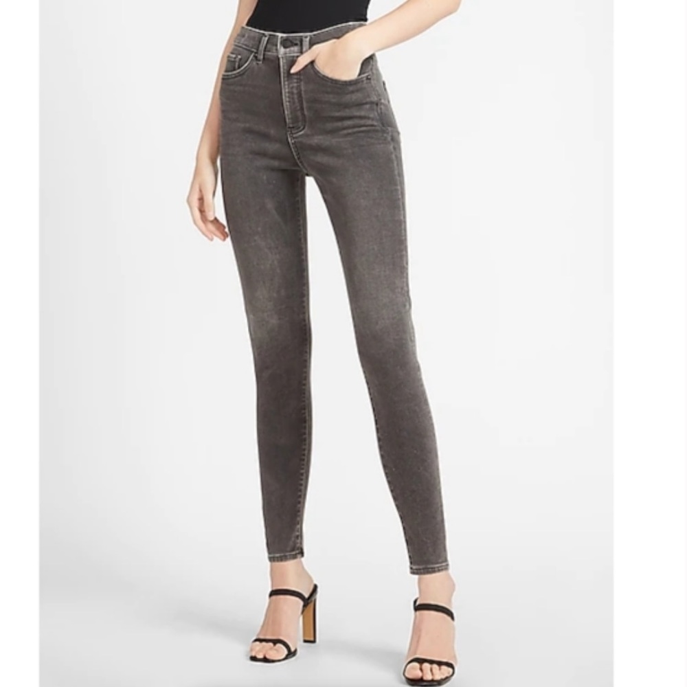 Express Black Denim High-Rise Leggings